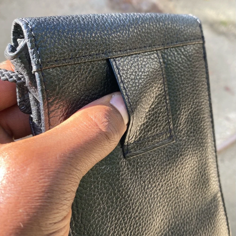 VTG Wilsons Leather Travel Neck Wallet, Sz 6”x 4”